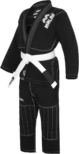 Vista 5 de Malah Bjj Gi Lighwieght Jiu Jitsu Gi para hombres y mujeres con cinturón gratis