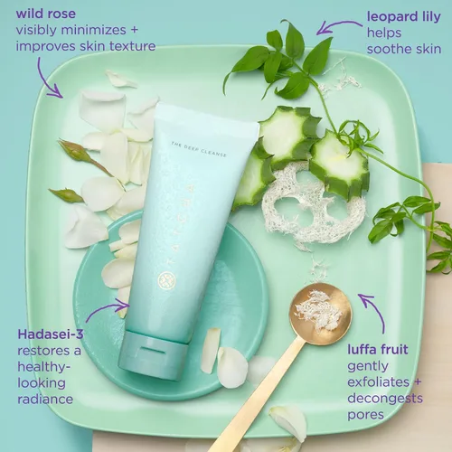 Vista 6 de TATCHA The Deep Cleanse Limpiador exfoliante profundo y suave, levanta la suciedad, minimiza el exceso de aceite, desatasca y aprieta los poros