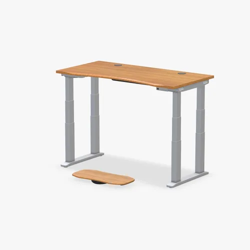 Vista 24 de UPLIFT DESK Bamboo Curve - Escritorio eléctrico de pie V2 (60 x 30 pulgadas), escritorio de pie ajustable de 4 patas, teclado avanzado, ojales