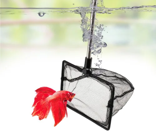 Vista 11 de DaToo Red de peces de acuario de 3 pulgadas para tanque de peces Betta Nano Nylon Net con mango extensible 6-16 pulgadas, 1 año de garantía