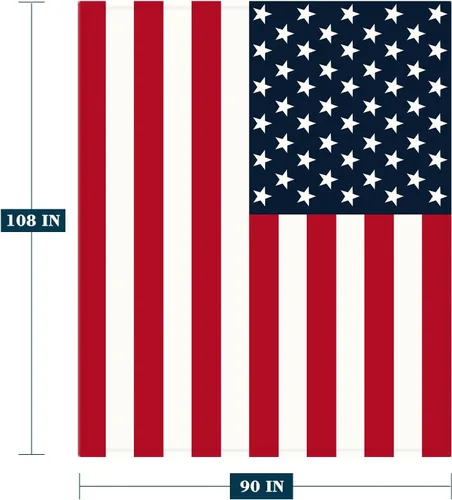Vista 47 de YeeJu Manta de bandera estadounidense para bebé, patriótica para el 4 de julio, Día de los Caídos, 4 de julio, manta de forro polar para niños