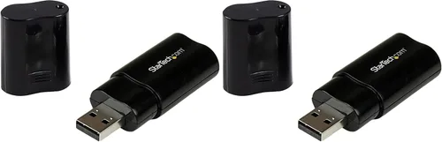 Vista 4 de StarTech - Tarjeta de sonido USB, adaptador de audio de 0.138 in, negro, TAA (ICUSBAUDIOB) Tarjeta de sonido externa