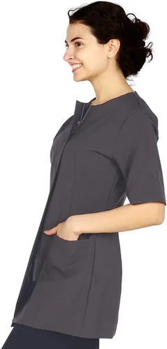 Vista 4 de Cathy - Bata de salón profesional, chaqueta de estilista, uniforme de cosmetología
