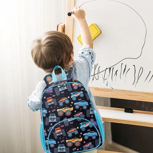 Vista 5 de LOIDOU Mochila para niños pequeños de 15 pulgadas para niños preescolares Kindergarten School Mochila para libros para guardería, guardería