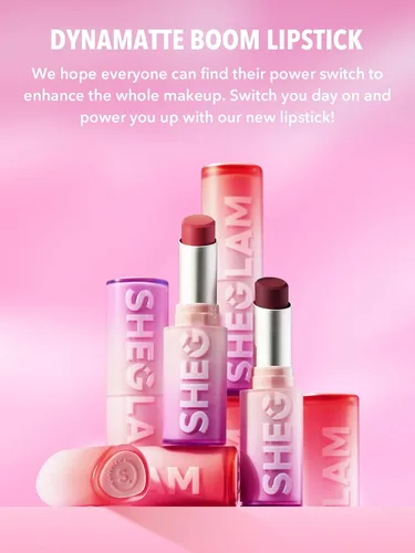 Vista 8 de SHEGLAM Dynamatte Boom Lápiz Labial Mate Impermeable de Larga Duración a Prueba de Transferencia Lápiz Labial - Un Plan Audaz