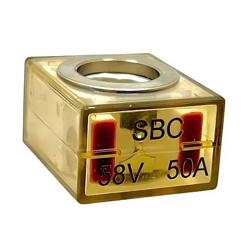 Vista 20 de Bloque de fusibles de terminal doble South Bend Components con clasificación marina (MRBF), 300A máx., 58V CC máx., IP 66, protegido contra