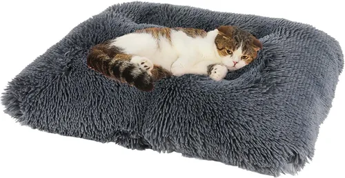 Vista 8 de Cama calmante lavable para perros y gatos para mascotas ultra Camello