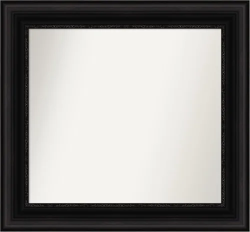 Vista 630 de Amanti Art Espejo personalizado, espejo de baño negro puente, espejo de pared o espejo de tocador de baño sobre el fregadero (26 x 26 pulgadas)