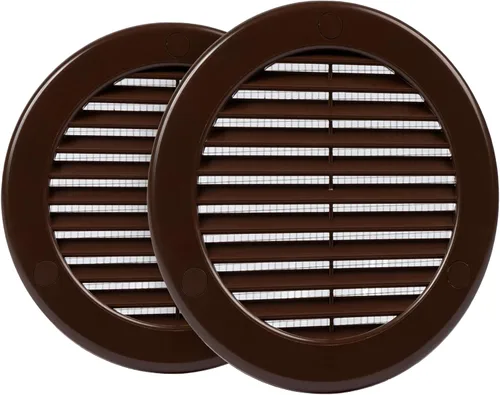 Vista 36 de Paquete de 10 cubiertas redondas de ventilación de aire de 4 pulgadas – Deflector de ventilación de aire Soffit de plástico blanco con malla