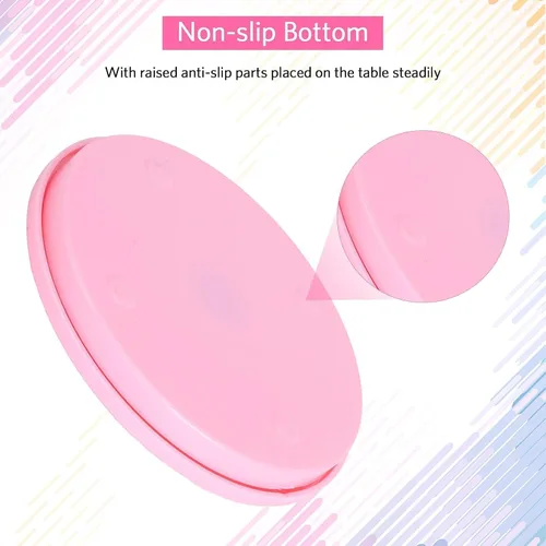 Vista 6 de 2 mini tocadiscos para tartas de 5.5 pulgadas, soporte giratorio de 360 grados, base giratoria de postre para pasteles para decoración de cupcakes