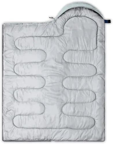Vista 4 de Saco de dormir para adultos y niños, furgoneta de campamento de montaña verde, ligero, cálido, portátil, para interiores y exteriores, impermeable