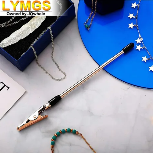 Vista 7 de Pulsera de mano con herramienta de palillo auxiliar, cadena de mano fija de abrazadera larga, ayuda a las mujeres con corbatas, cierres de reloj