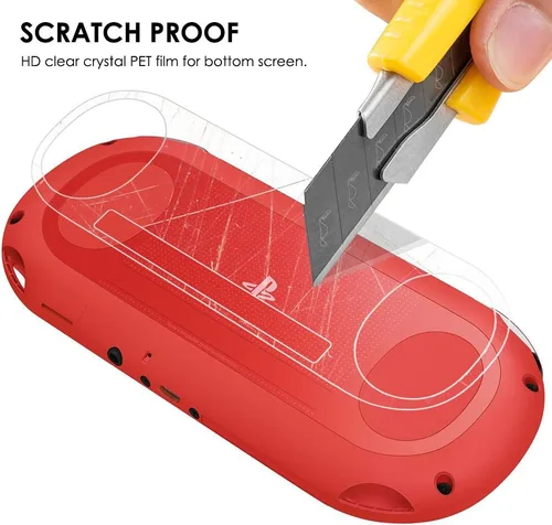 Vista 9 de ProProtective - Funda para Sony Playstation Vita 2000 con protectores de pantalla, vidrio templado AFUNTA para pantalla frontal y película de PET
