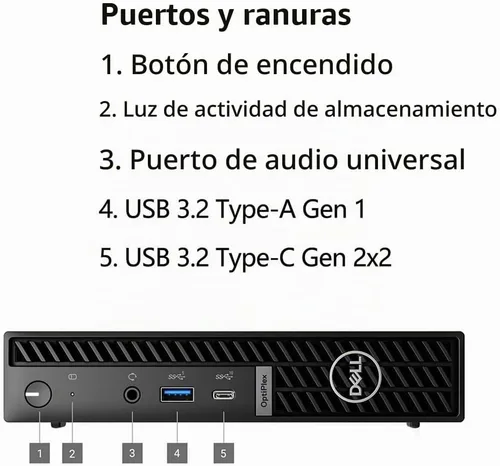 Vista 3 de Dell Mini computadoras de escritorio OptiPlex 7000, Pro Micro Desktop Business PC, Intel 6-Core i5-12400T, RAM DDR4 de 16 GB, SSD PCIe de 512 GB
