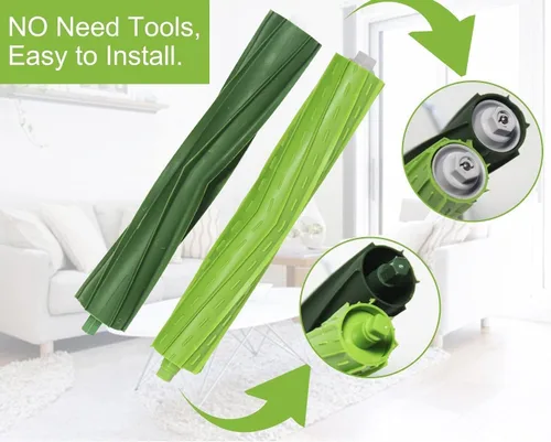 Vista 2 de Piezas de repuesto compatibles con iRobot Roomba i3 i3+ i4 i6 i6+ i7 i7+ i8 i8+/Plus E5 E6 E7 Serie I, E y J Aspiradora, 1 juego de cepillos