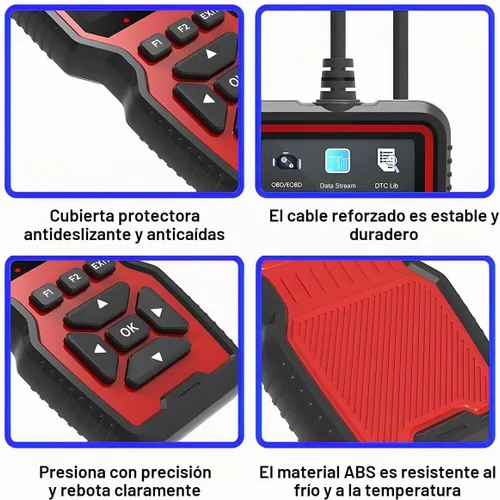 Vista 4 de BESULEN Escáner OBD2 para automóvil, lector de código automático V519, herramienta de escaneo de diagnóstico de coche, analizador de luz de motor