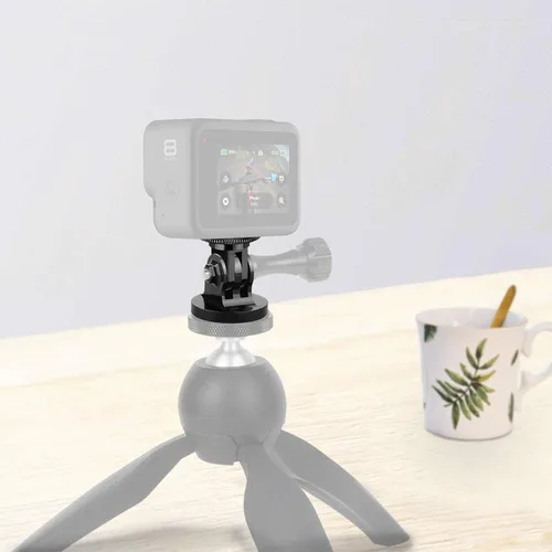 Vista 2 de Adaptador de montaje de trípode compatible con Gopro, conversión de montaje de cámara ChromLives de 1/4" -20, adaptadores de aluminio 1+1 sistema