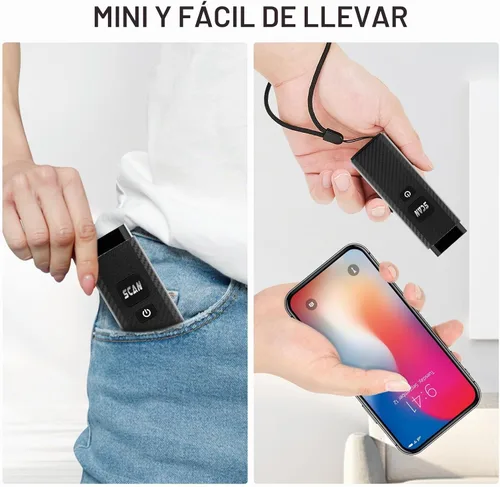 Vista 6 de Escáner de código de barras inalámbrico, portátil 1D 2D PDF417, compatible con USB, Bluetooth y conexión inalámbrica, lector de código de barras