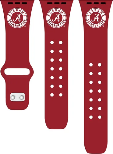 Vista 4 de Affinity Bands Alabama Crimson Tide - Correa deportiva de silicona compatible con Apple Watch