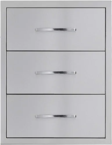 Vista 8 de Cajones de cocina para exteriores, acero inoxidable, 14 pulgadas de ancho x 8-1/2 pulgadas de alto x 23 pulgadas de profundidad, montaje empotrado