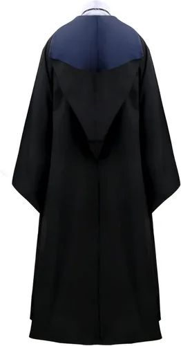 Vista 3 de Disfraz escolar de mago para niños bata de mago prestigio con capucha capa para Halloween cosplay disfraz de bruja
