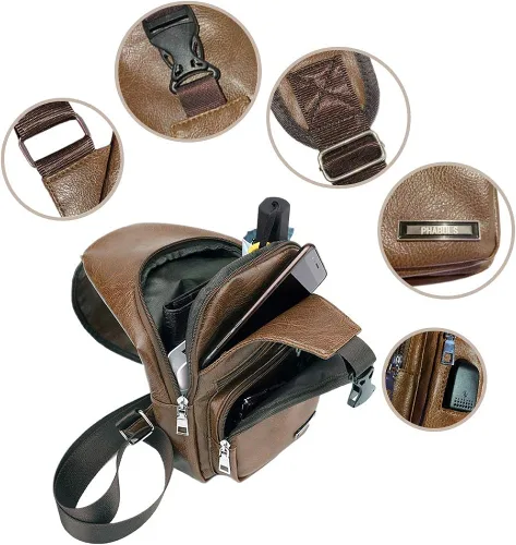 Vista 3 de PHABULS Backpack Sling Bag for men