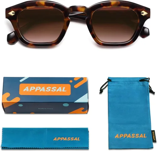 Vista 6 de Appassal Retro Square Sunglasses for Women Mens Small Rectangle Sunnies AP3680