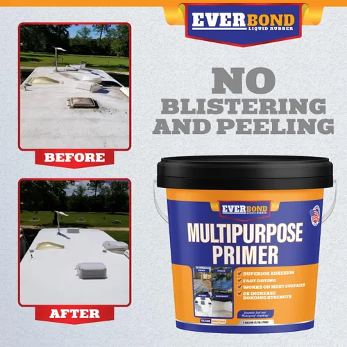 Vista 7 de Imprimación Multiusos - Impregnador para Recubrimientos de Techo - Uso en Goma EPDM, Madera, Fibra de Vidrio, Concreto y Superficies Metálicas