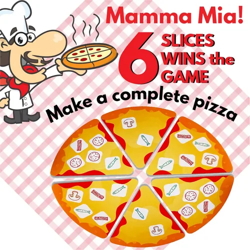 Vista 6 de University Games, Juego de dados de fiesta de pizza, juego de dados para niños y familias, a partir de 6 años