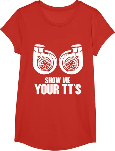 Vista 39 de Funny Show Me Your TT's Twin Turbo Car Racing Camiseta, Negro, S