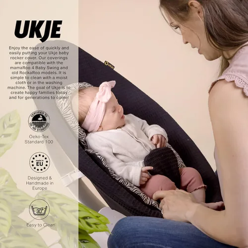 Vista 3 de UKJE Liner Baby Rocker Cover - Compatible con 4moms MamaRoo 4 Old Model Before 2022 - Funda para columpio para bebé, cubierta de gorila - Funda
