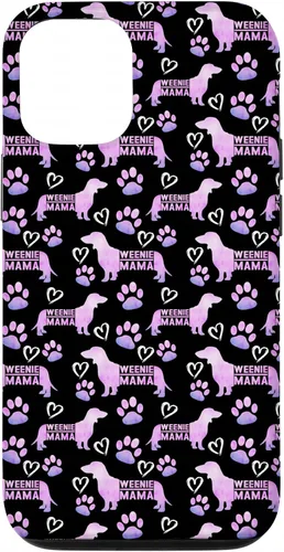 Vista 26 de Dachshund Mom Weenie Mama Weiner Dog - Funda de regalo para iPhone 16, color rosa