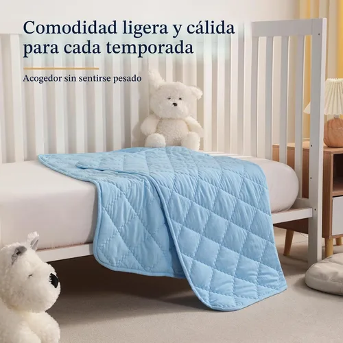 Vista 5 de BEDSUM Edredón alternativo 100% microfibra cepillada para niños, ultrasuave, ligero y cálido, transpirable, manta acolchada para cuna, para Agua