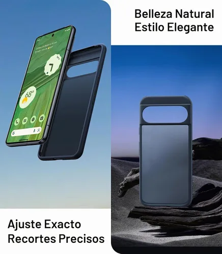 Vista 7 de TORRAS Funda a prueba de golpes para Google Pixel 9 Pro XL [prueba de caídas de grado militar de 16 pies], translúcida, delgada, protectora, Negro