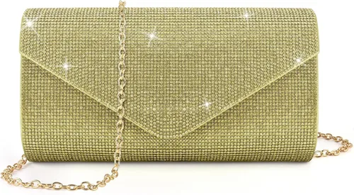 Vista 13 de PACETAP Bolsos de mano con diamantes de imitación para mujer, bolsos de noche con purpurina brillante para fiesta de los años 20, boda, compromiso