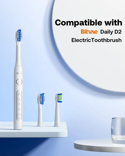 Vista 7 de Bitvae Cabezales de repuesto para cepillos de dientes eléctricos D2, estilo de 2 tipos, paquete de 5 Recambios de cabezales de cepillo de dientes