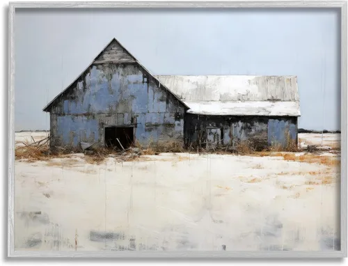 Vista 9 de Stupell Industries Arte giclée enmarcado de granero de invierno por Ray Powers