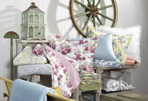 Vista 2 de Laura Ashley Home - Juego de edredón individual, ropa de cama de algodón reversible con funda a juego, decoración del hogar prelavada para mayor