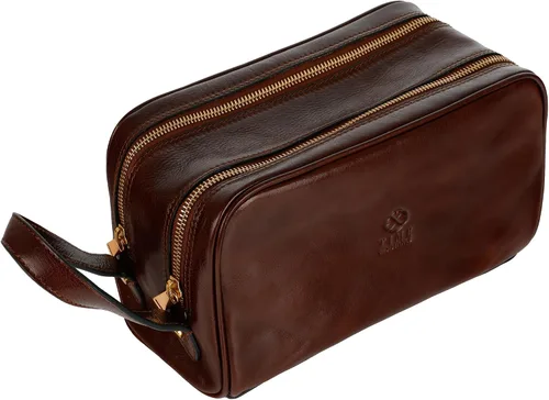 Vista 10 de Time Resistance Bolsa de cosméticos de cuero - Kit de aseo italiano Dopp (negro)