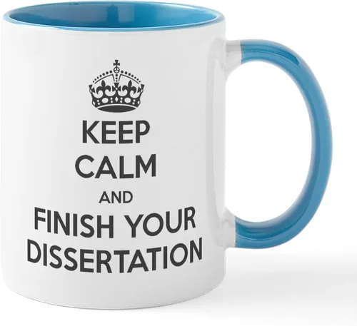 Vista 5 de CafePress Taza de café de cerámica con texto en inglés «Keep Calm And Finish Your Dissertation», de 11 oz (11.0 fl oz)