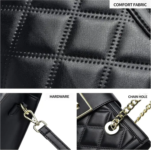 Vista 7 de Xiaoyu Bolsos de hombro para mujer, monederos de moda con correa de cadena, bolsos cruzados