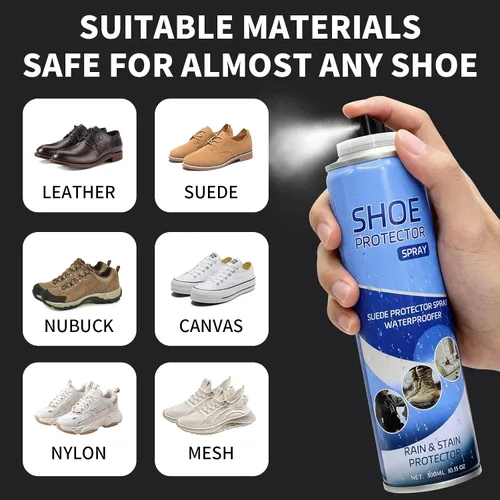 Vista 4 de Protector de gamuza en aerosol, protector de agua de tela, protección impermeable contra la lluvia y las manchas para botas, zapatos, sofás