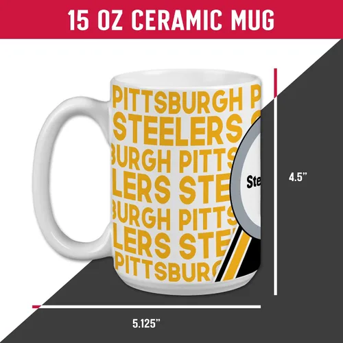 Vista 16 de Rico Industries NFL Football San Francisco 49ers - Taza de café de cerámica blanca de 15 onzas para fanáticos de la NFL