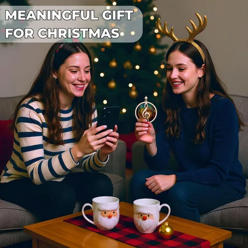 Vista 6 de Adorno para amantes de la música, recuerdo acrílico para árbol de Navidad de madera para profesores, fanáticos del piano, regalos para profesores