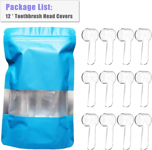 Vista 9 de 12 fundas reutilizables para cepillos de dientes compatibles con cabezales de cepillo de dientes eléctricos Oral B para un mejor cepillado