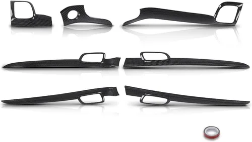 Vista 9 de G-PLUS Moldura de panel de salpicadero compatible con Jeep Grand Cherokee 2011-2021, 7 piezas de moldura de panel de consola central y moldura