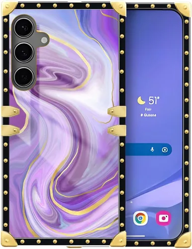 Vista 58 de Funda compatible con Samsung Galaxy S10 4G, TPU suave de lujo y parte trasera de policarbonato duro para niñas y mujeres, funda protectora a prueba