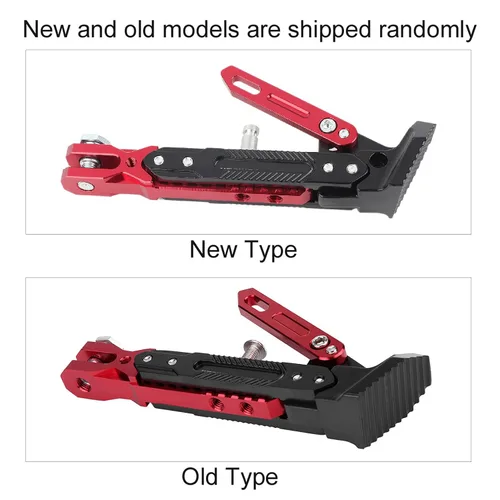 Vista 6 de KIMISS Soporte lateral de pie ajustable para NMAX, para NMAX 155 2015-2016 y NMAX 125, soporte de estacionamiento rojo