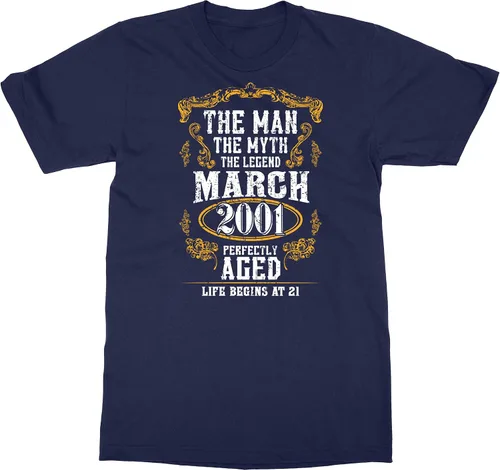 Vista 2 de Man Myth 20th Birthday Marzo 2002 Gift Camiseta unisex