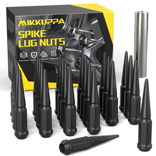 Vista 15 de MIKKUPPA Tuercas de llanta con pinchos M14x1.5, repuesto para Chevy Silverado GMC 2500 Cromo